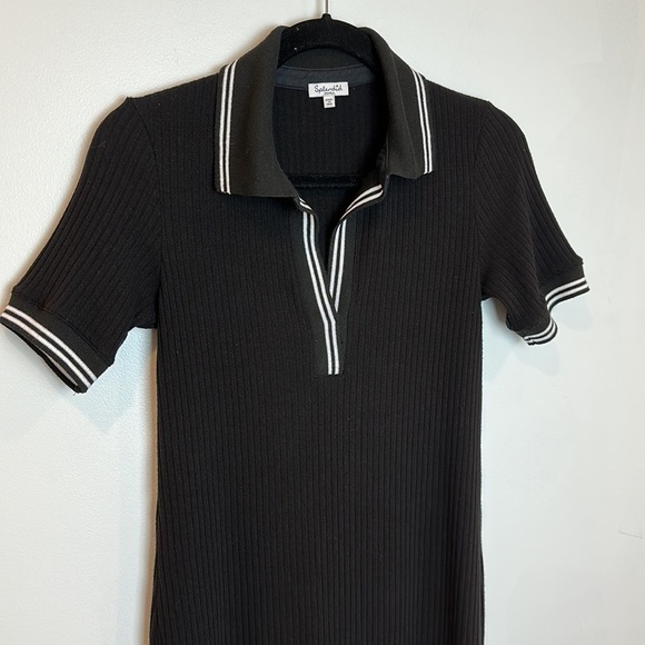 🌼2 for $30🌼 Splendid Preppy Ribbed Knit Short Sleeve Sweater Dress Small - Picture 2 of 7